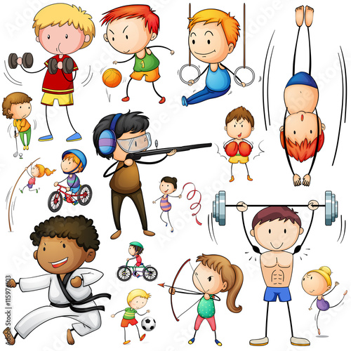 People doing different types of sports