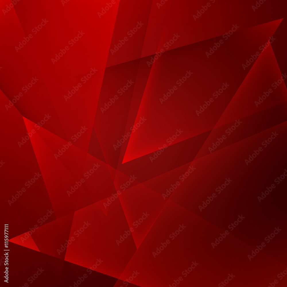 Fototapeta premium Abstract red background with triangle