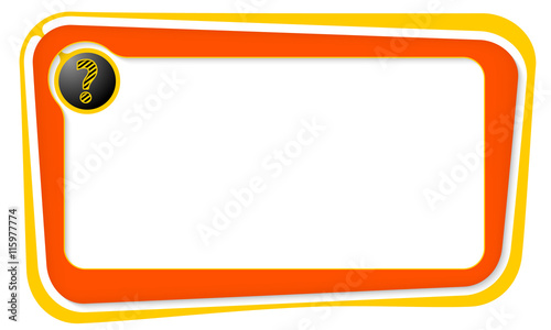 Vector box for your text and question mark