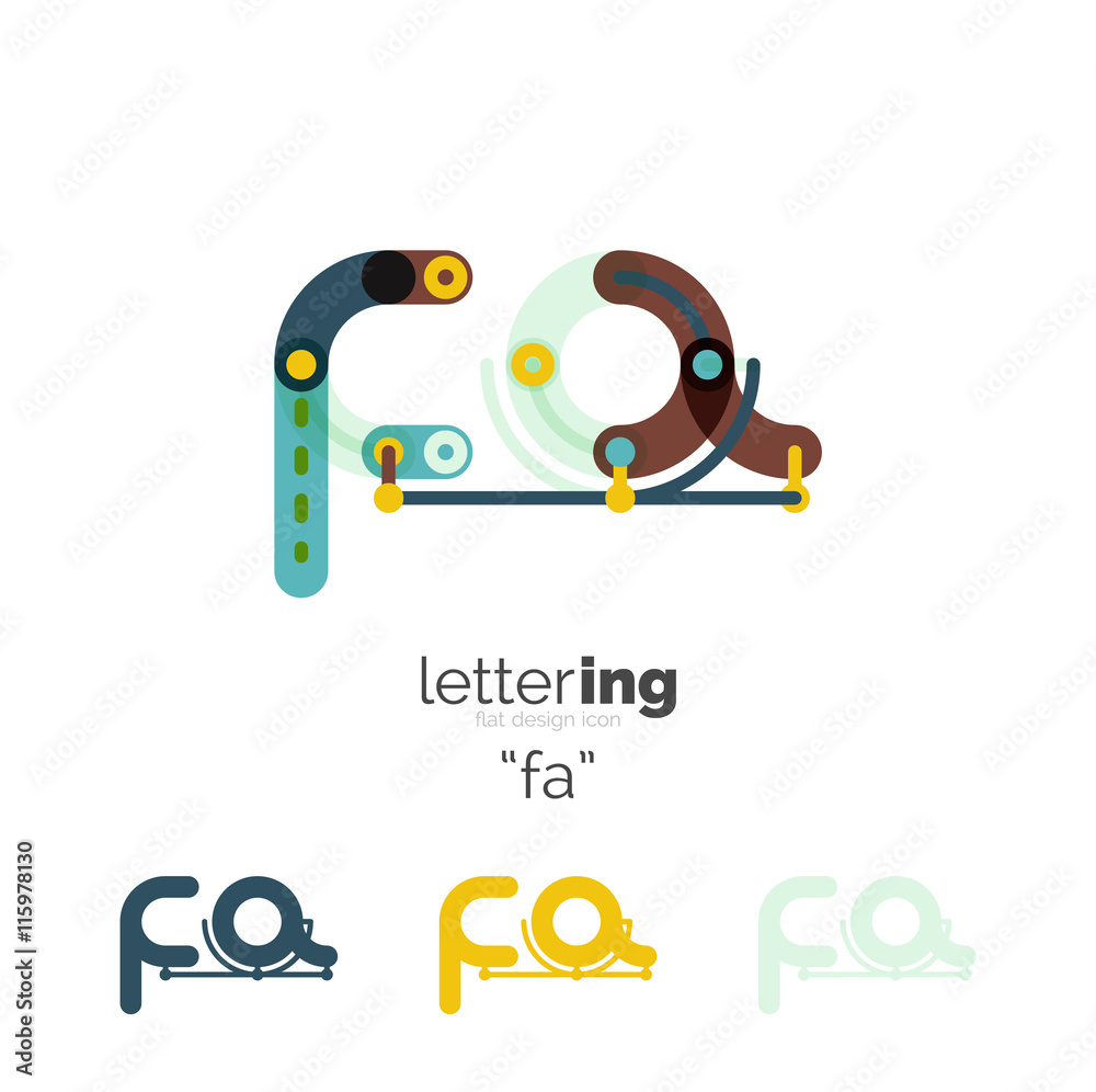 Alphabet letter font logo business icon Alphabet letter font logo business icon