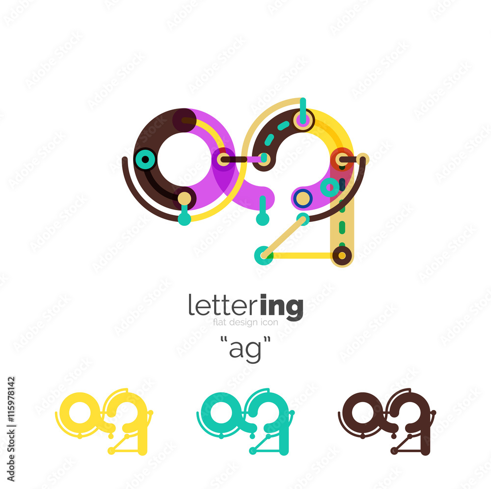 Obraz premium Alphabet letter font logo business icon