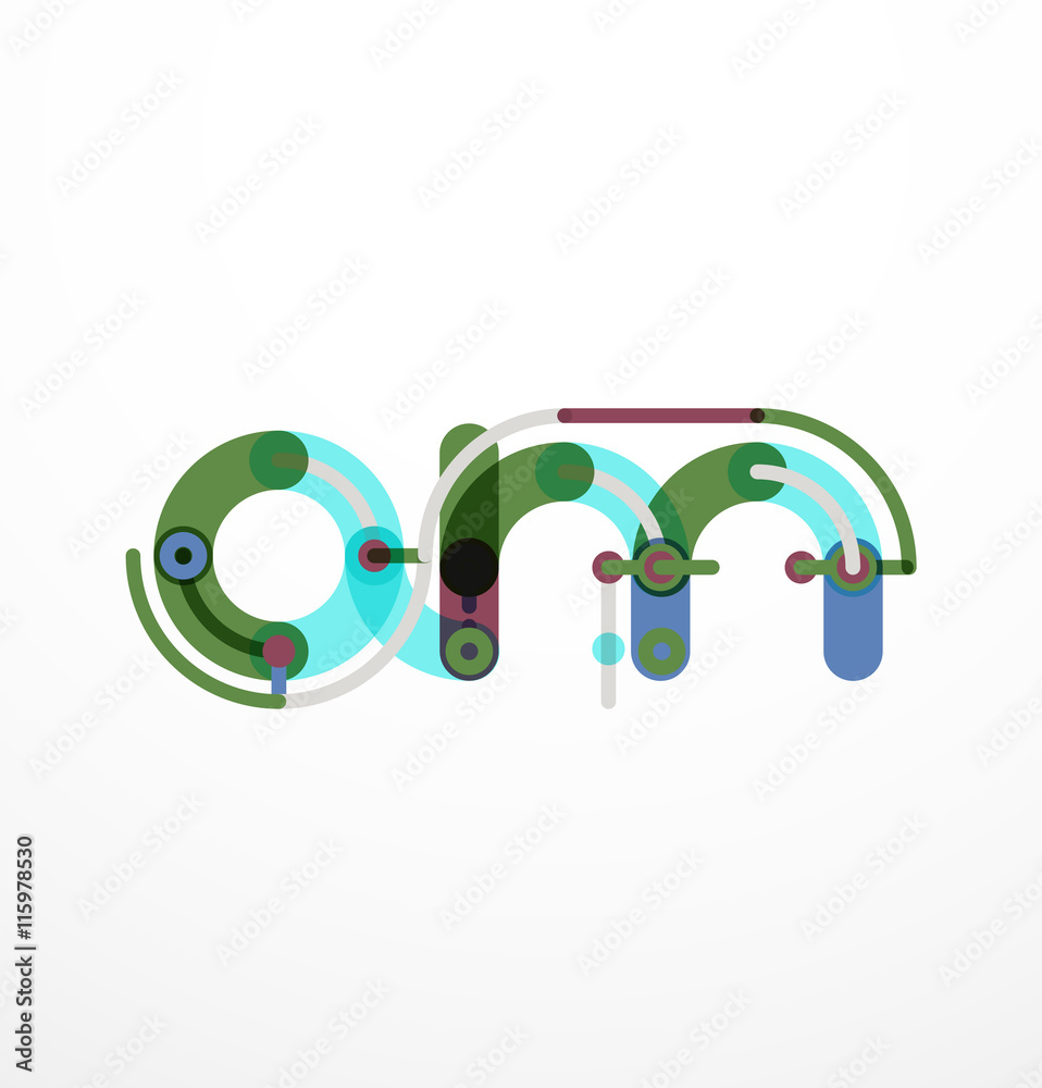Abstract line design letter logo