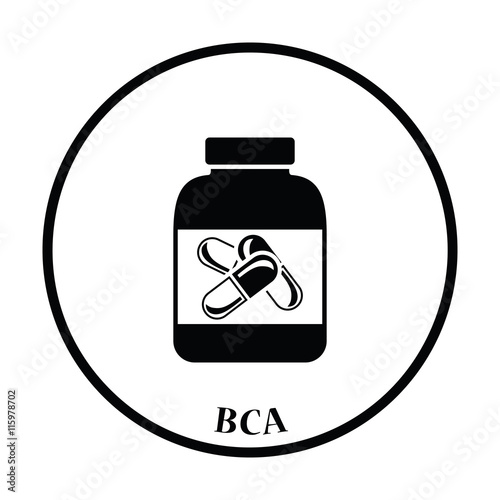 Icon of Fitness pills in container