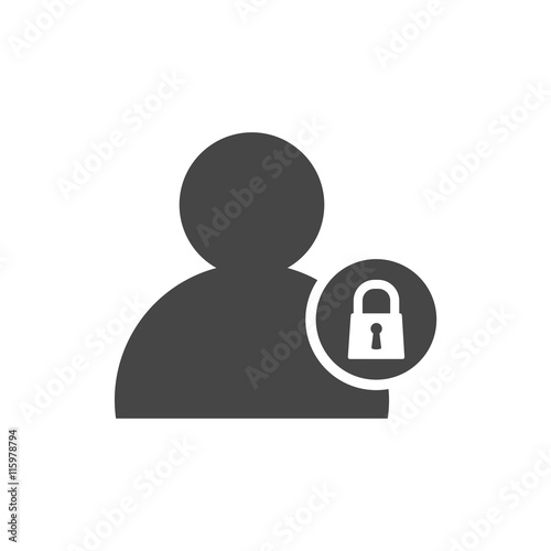 Personal vector icon, User login or authenticate icon