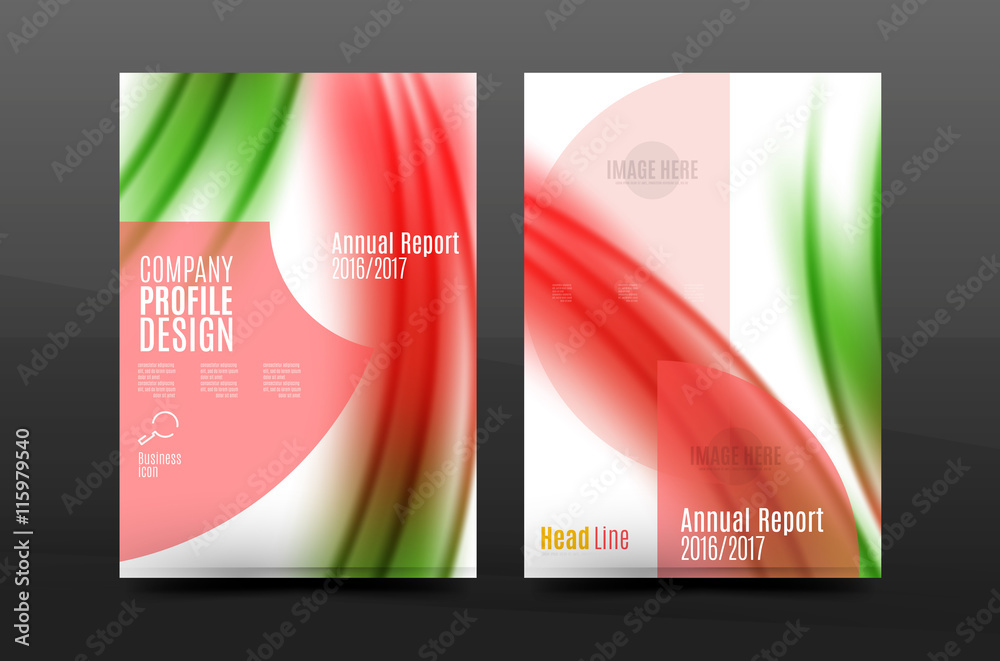 Naklejka premium A4 size annual report business flyer cover