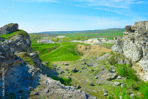 Abandoned quarry for limestone mining