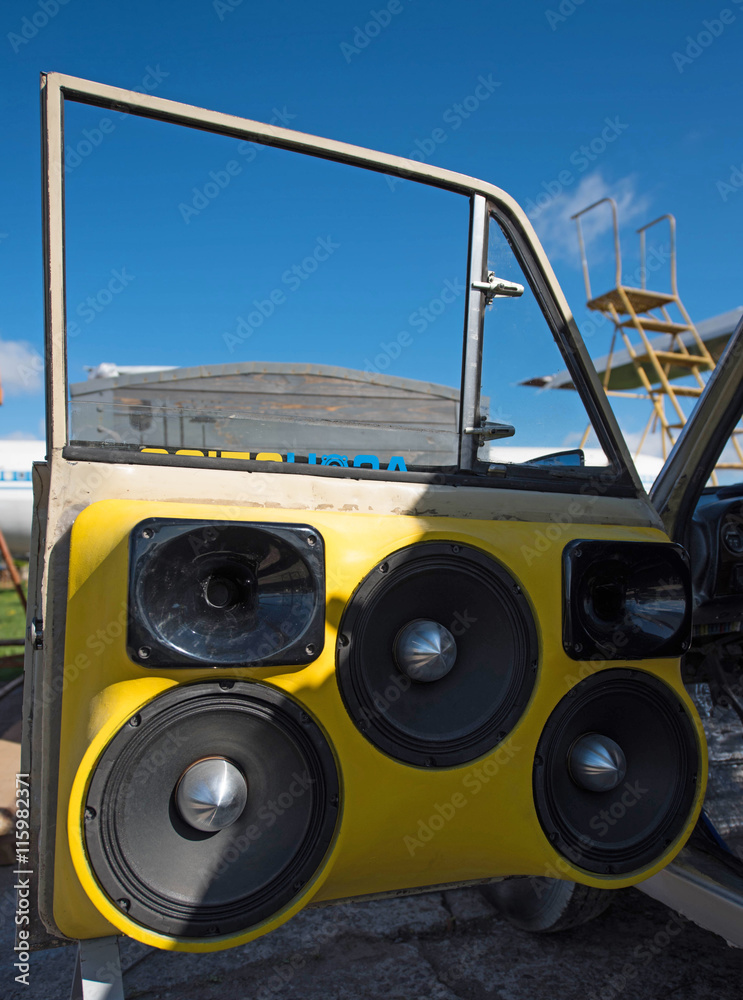 Music speakers in the doors of the car (Car Audio)