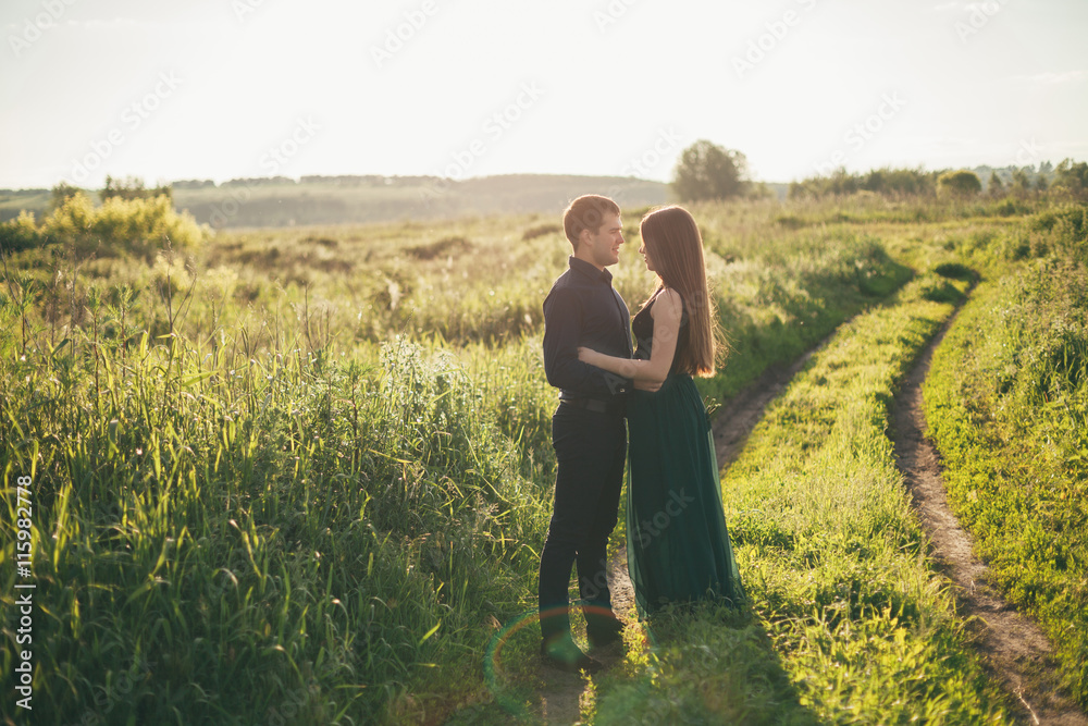 Beautiful young couple enjoing good weather in summer