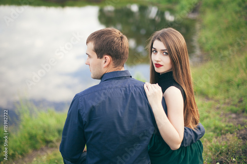 Beautiful young couple enjoing good weather in summer