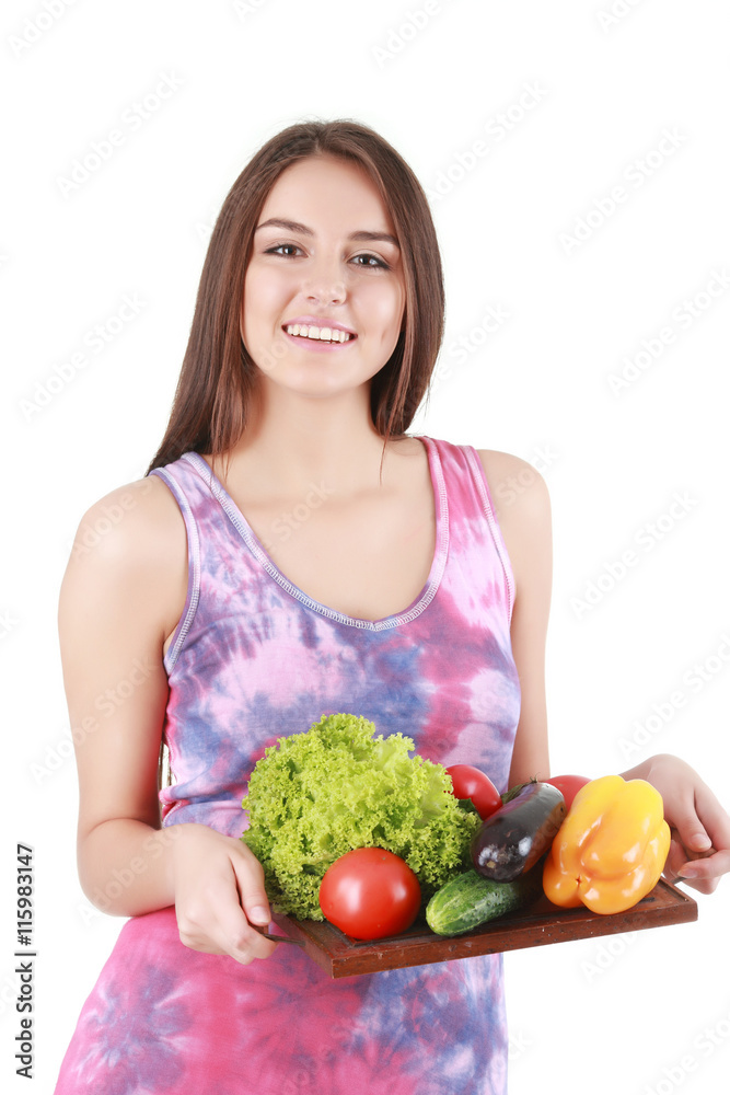 picture of beautiful woman with fruits and vegetables picture of beautiful woman with fruits and vegetables