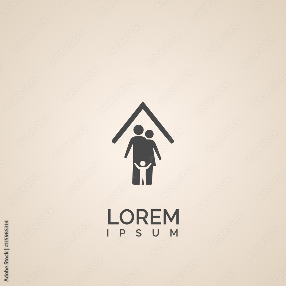 family icon. family logo family icon. family logo