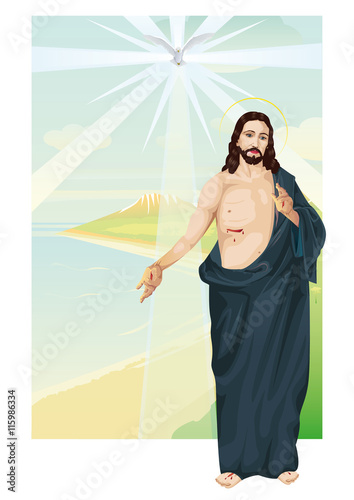    Jesus Christ with space for text 