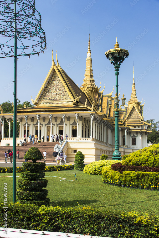 Naklejka premium Kambodscha, Kaiserpalast von Phnom Penh.