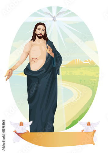     Jesus Christ with space for text 