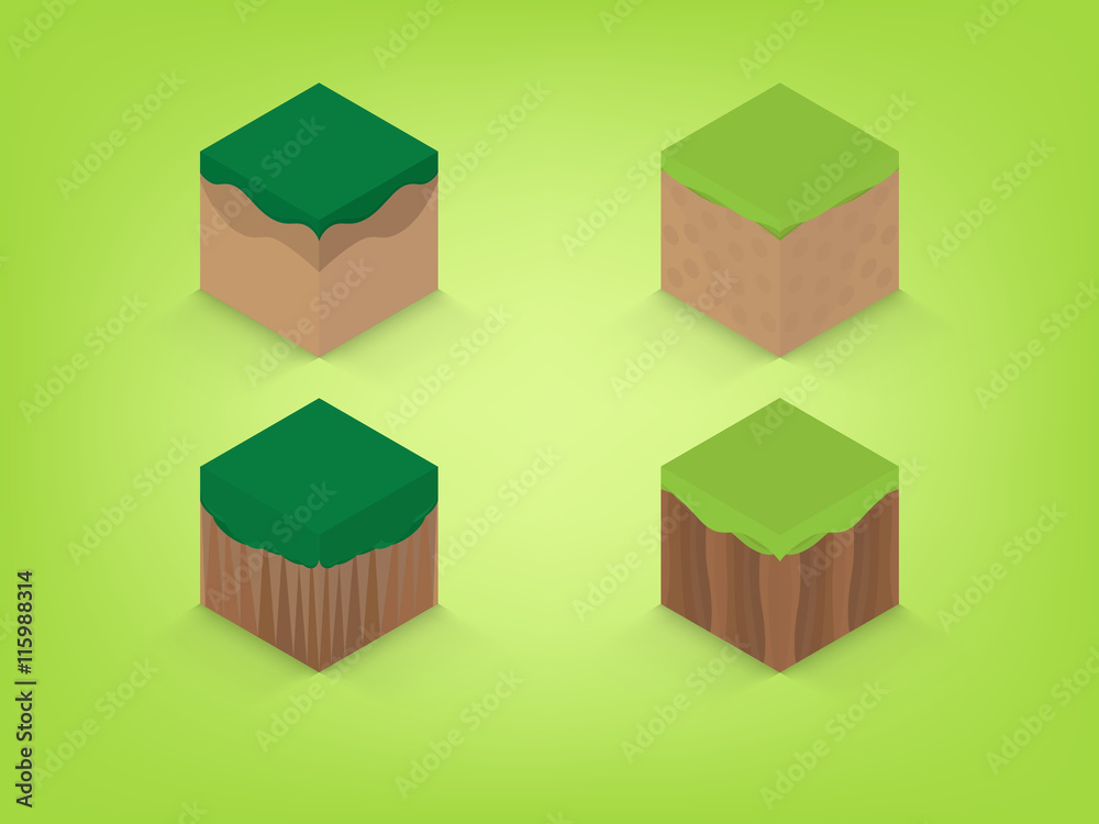isometric earth with green background isometric earth with green background
