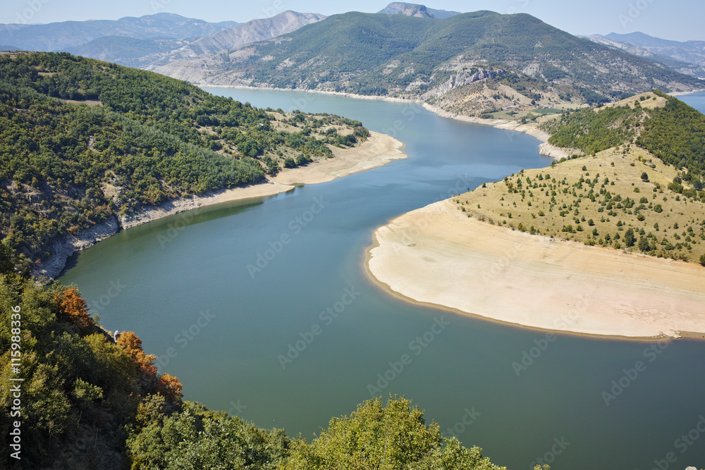 Amazing landscape of Arda River meander and Kardzhali Reservoir, Bulgaria