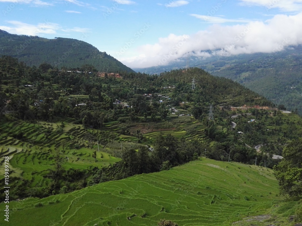 Terraced Hillsides in Nepal
