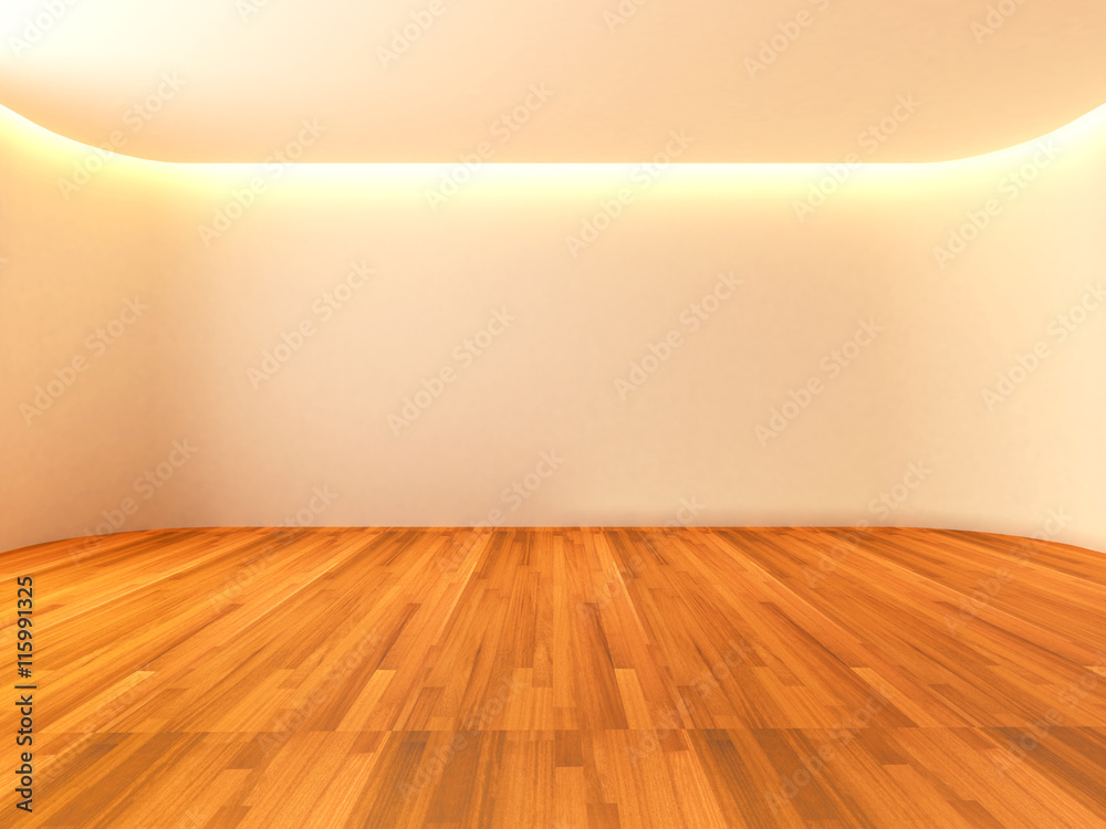 Empty room white curve wall Empty room white curve wall