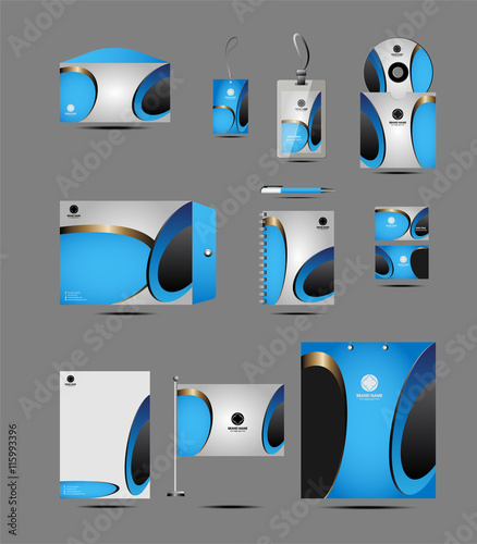 Business card, envelope, letter head template design set
