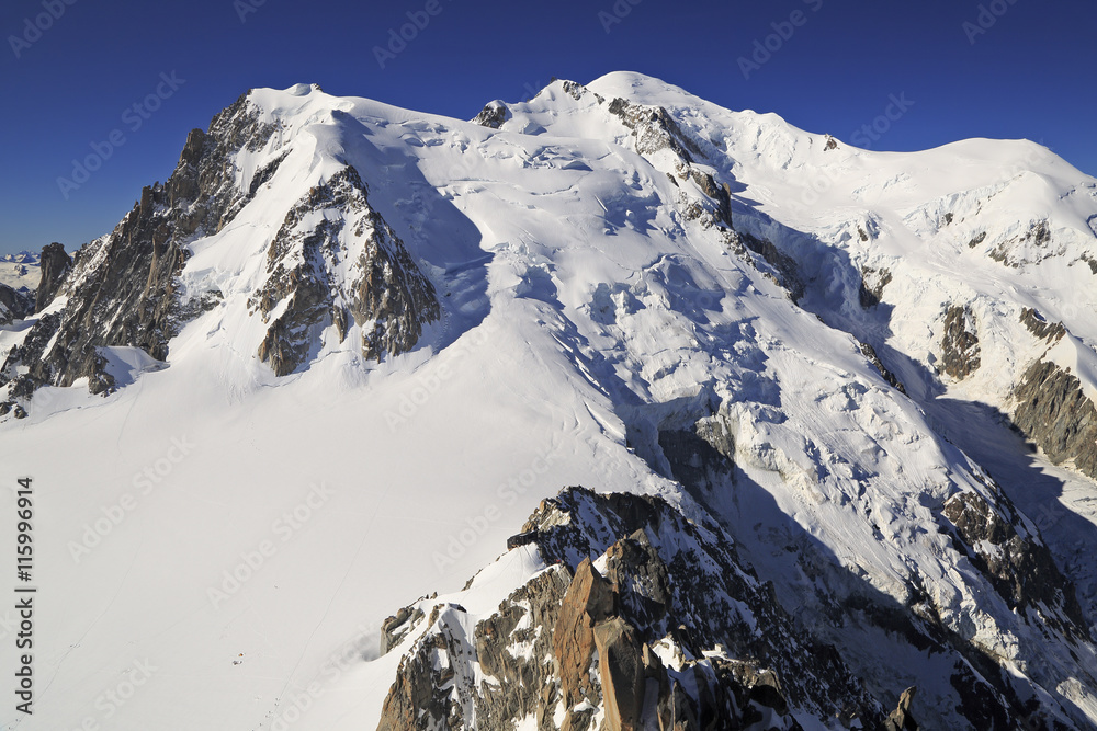 Mont Blanc viewed from Aiguille de Midi, France 