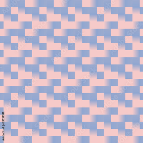 Abstract geometric square pink and blue pattern