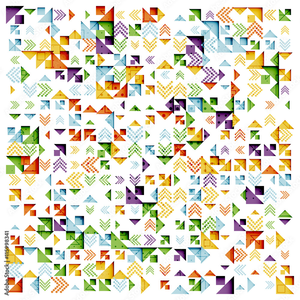 Fototapeta Abstract geometric background. Color geometric shape can be used to design, website layout, covers, textiles and packaging