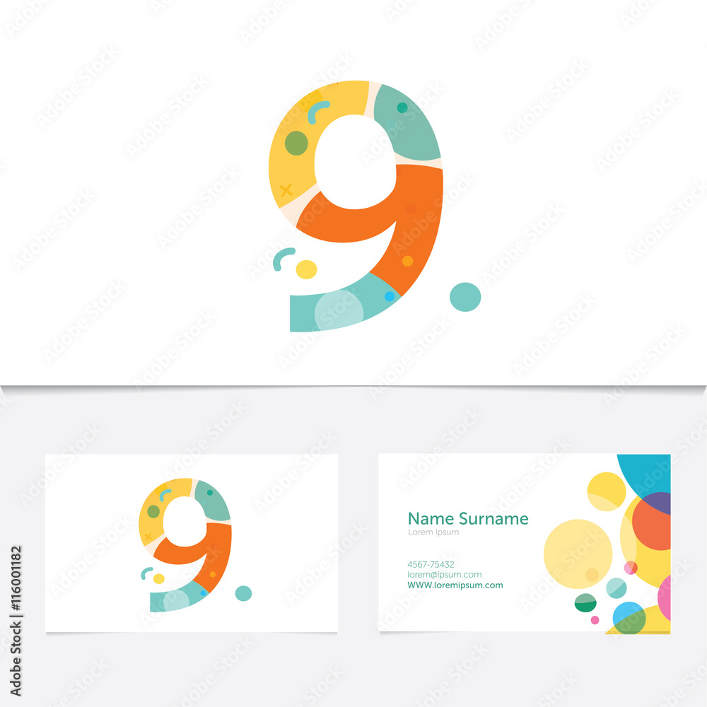Creative Number 9 design vector template On The Business card template.Abstract Colorful Alphabe. Colorful Alphabet collection. Type Characters Logotype symbols.Abstract Colorful Alphabet Creative Number 9 design vector template On The Business card template.Abstract Colorful Alphabe. Colorful Alphabet collection. Type Characters Logotype symbols.Abstract Colorful Alphabet