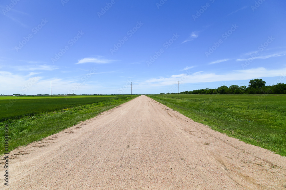 Farm Road in Kansas
