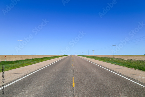 Highway between Fields
