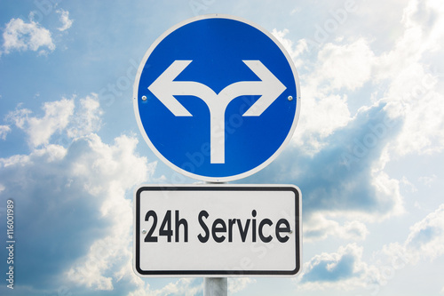 Schild 121 - 24h Service