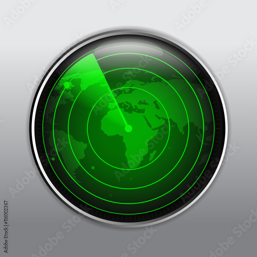 Green radar vector illustration Elements of this image furnished by NASA