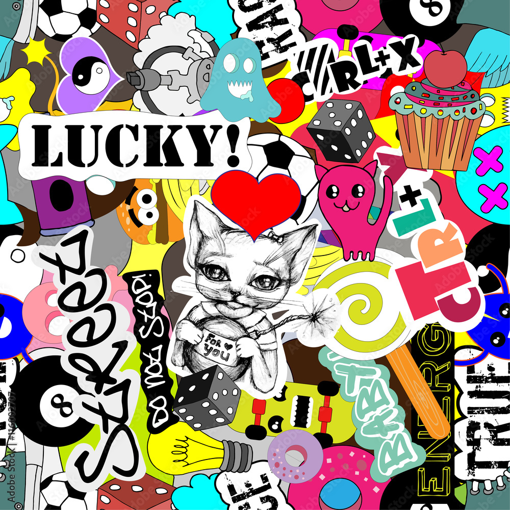 Fototapeta premium Colorful stickers