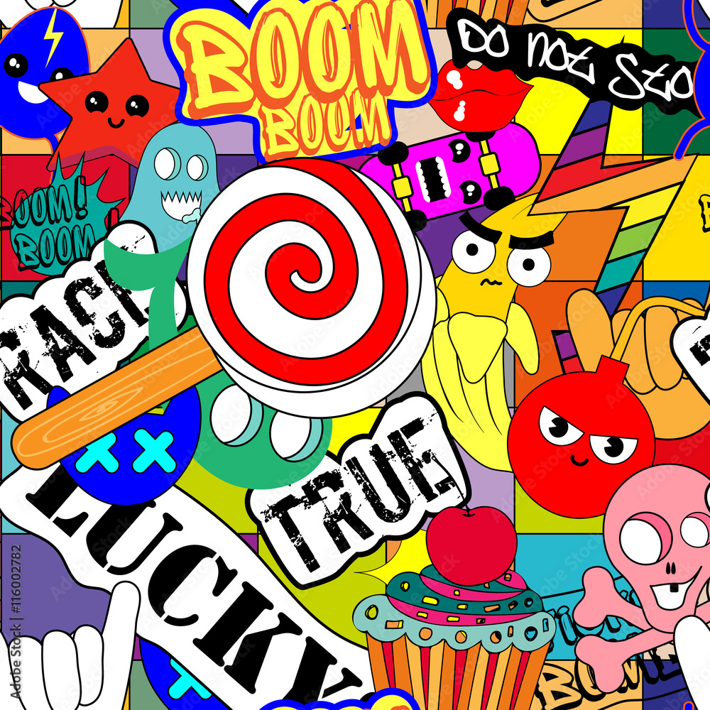 Fototapeta premium Colorful stickers