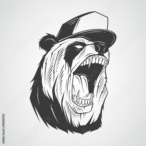 Panda with a cap