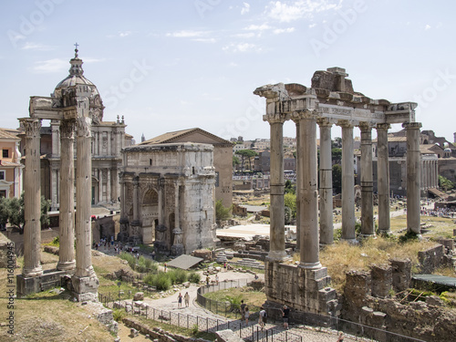 Ruinas del Foro Romano en Italia