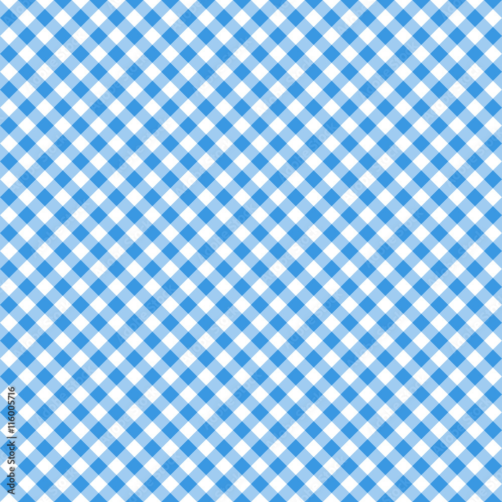 blau weiß Karo Tischdecke Muster kariert 