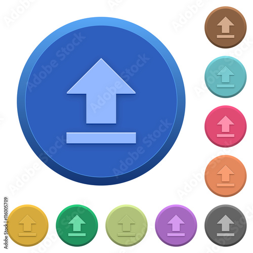 Embossed upload buttons