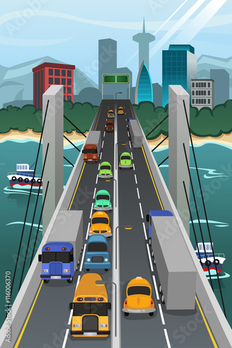 Aerial View of Vehicle Traffic