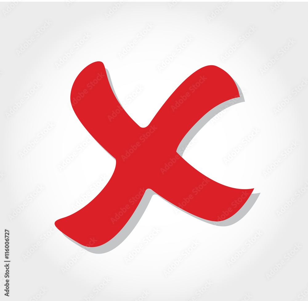 Obraz premium false icon vector
