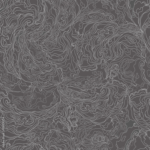 pattern with the image texture of smoke. white border on a dark gray background. Vector