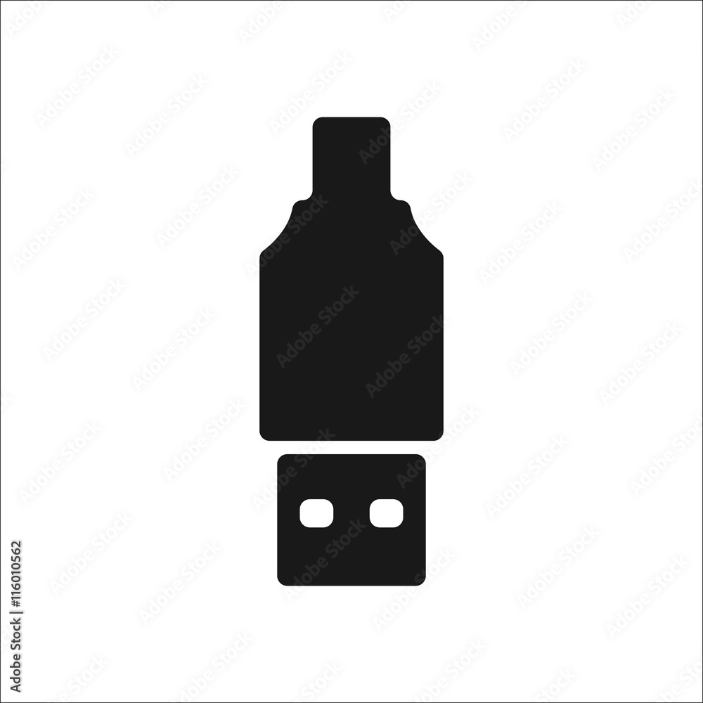 Usb simple icon on background Usb simple icon on background