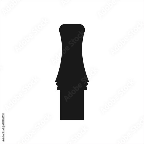 Vaping drip tip simple icon on background