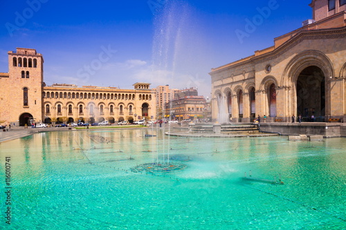 Armenia, Republic Square fountain