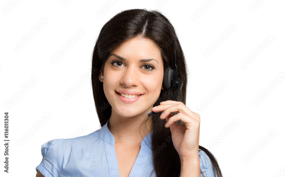 Portrait of a beautiful customer representative at work Portrait of a beautiful customer representative at work