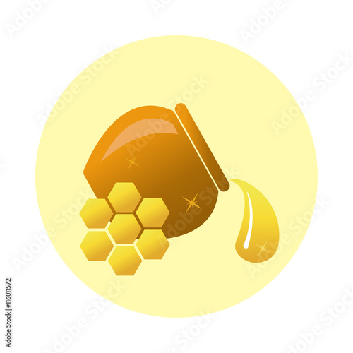 Honey pouring from a brown clay pot