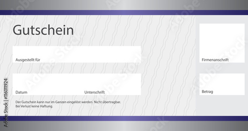 Gutscheine Vorlage mit Textfeldern