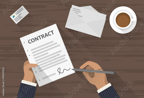 Signing a contract