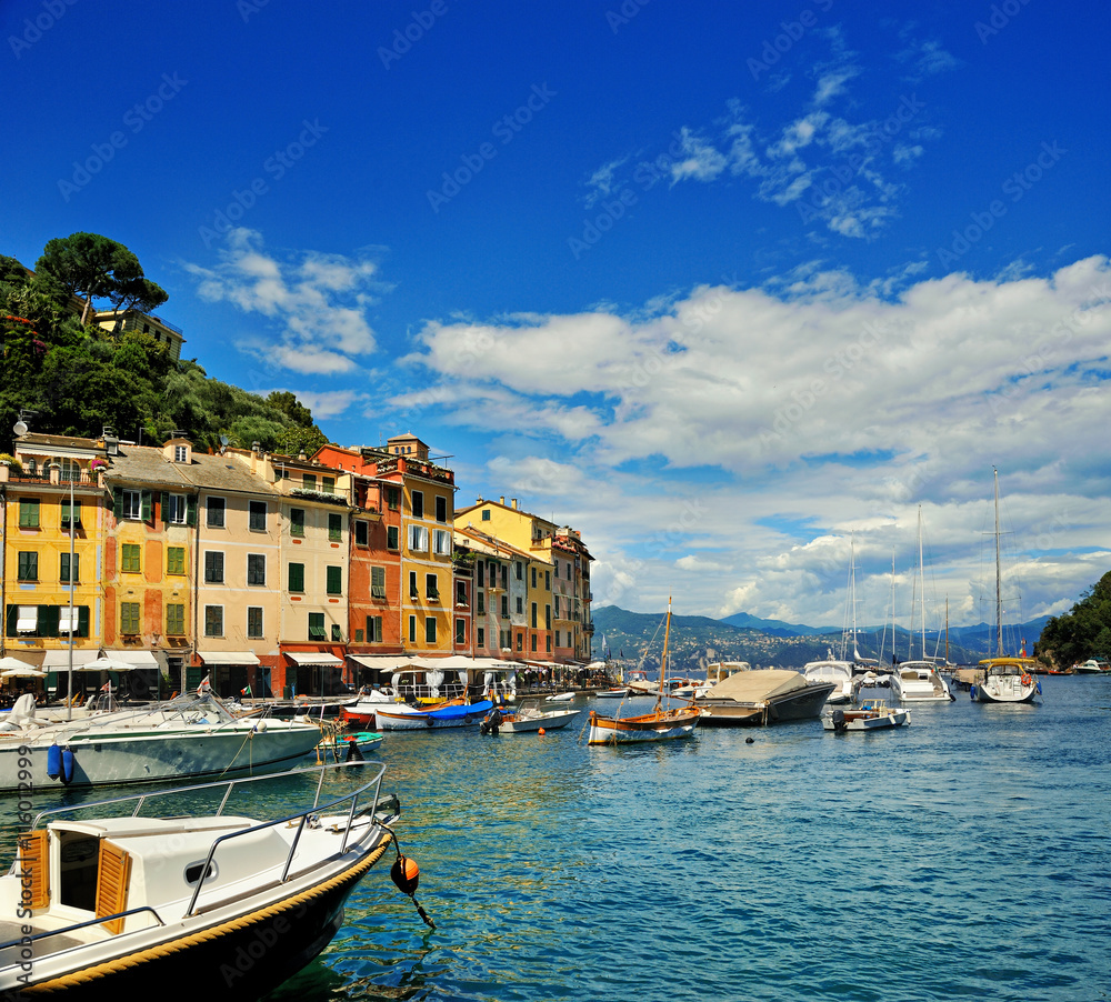Bay of Portofino fishing village, Ligurian Coast,Italy