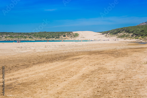 Sand dune of Bolonia beach  province Cadiz  Andalucia  Spain