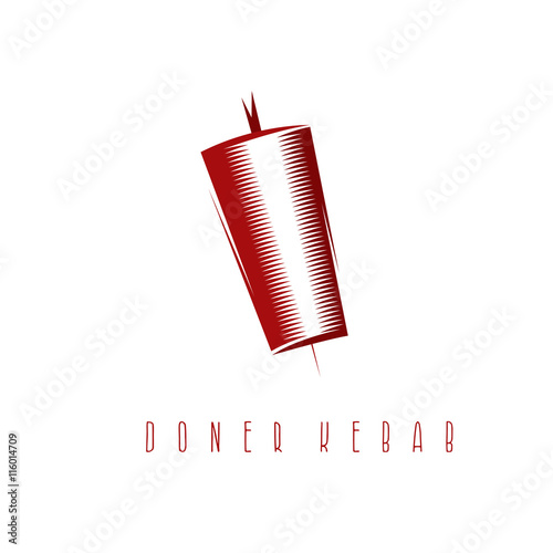 gyros doner kabob isolated vector design template